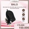 Balo basic trơn đen nhiều ngăn cỡ vừa đi học đi chơi cá tính kèm phụ kiện