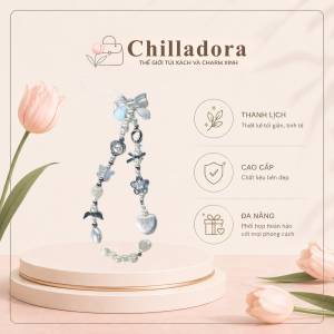 Móc Khóa Nơ Trắng Chilladora Thanh Lịch Nữ Tính – CHM04