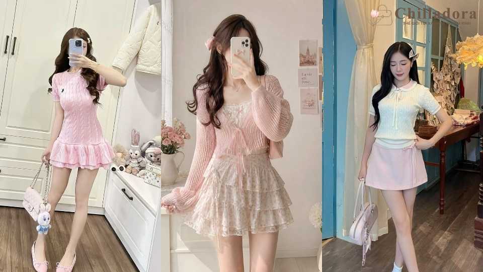 cách phối đồ với túi xách màu hồng