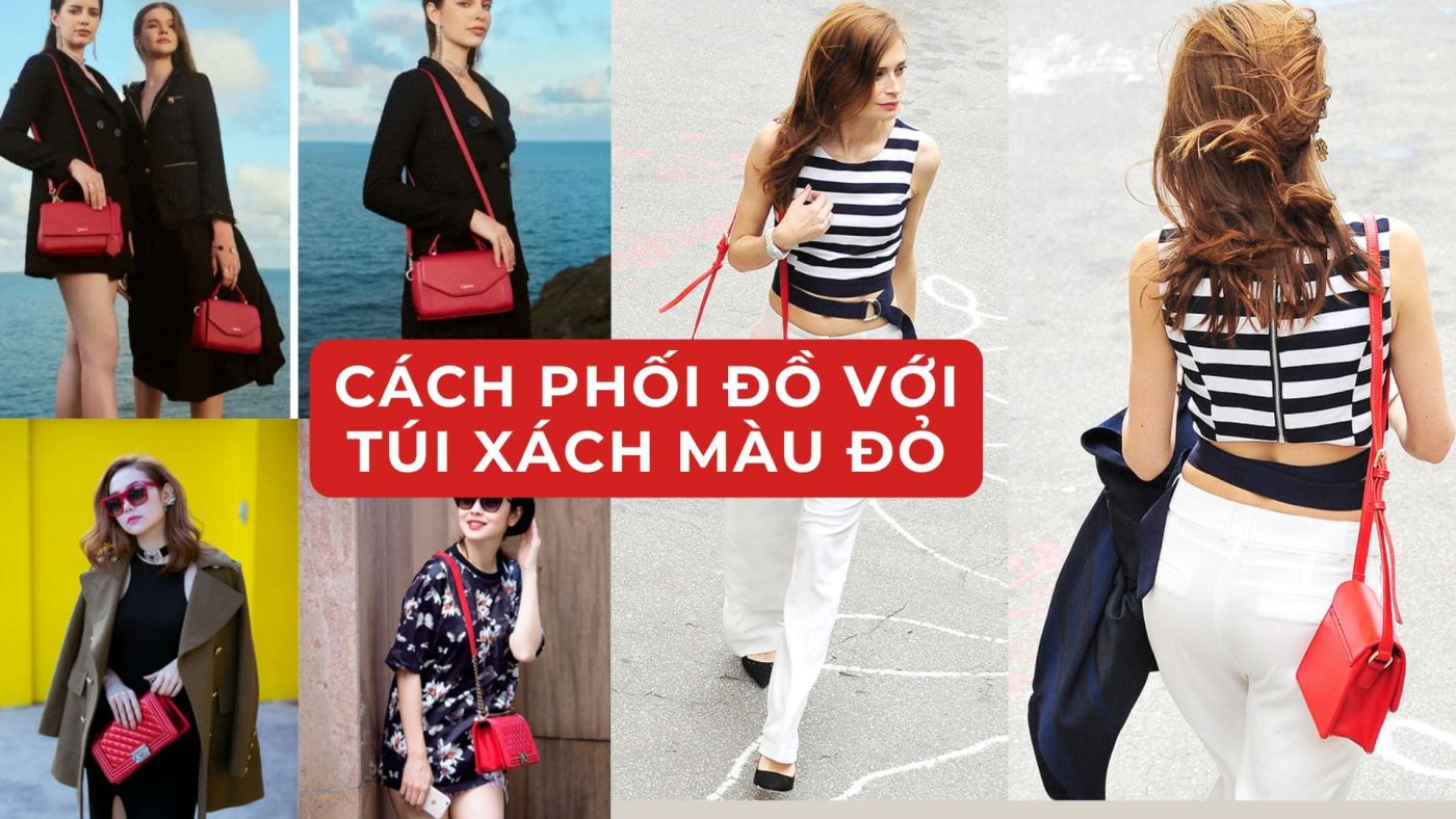 cách phối đồ với túi xách màu đỏ 5