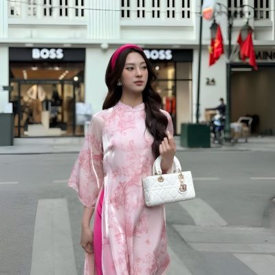phối túi xách với áo dài 1