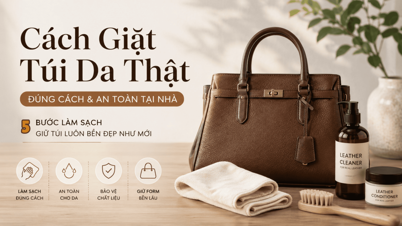 cách giặt túi da thật (1)